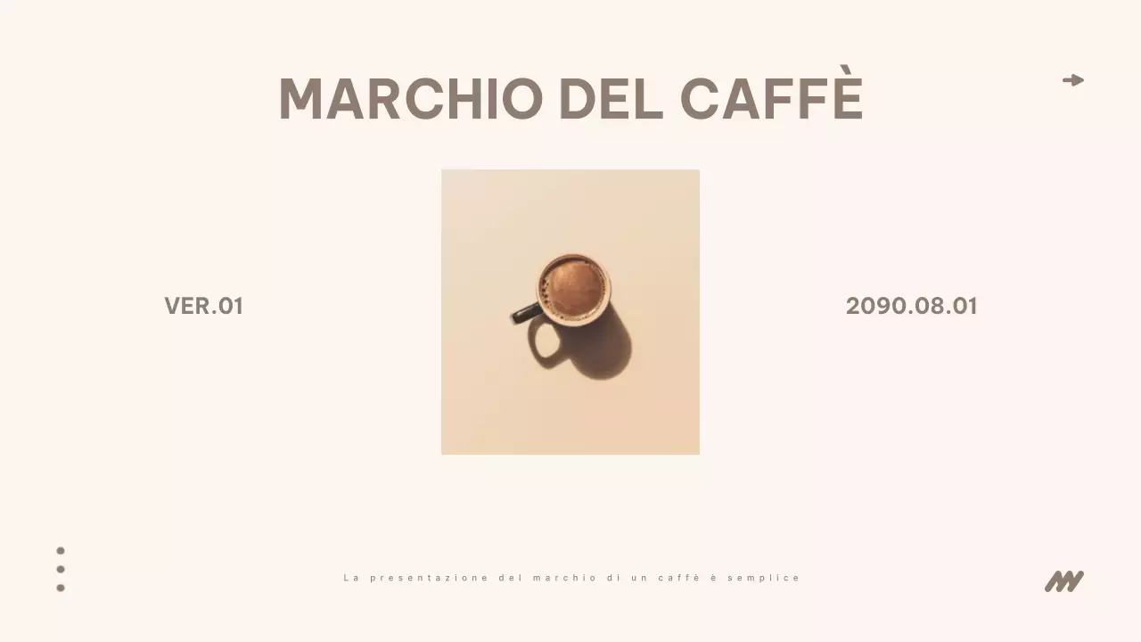 Descrizione del marchio minimale beige