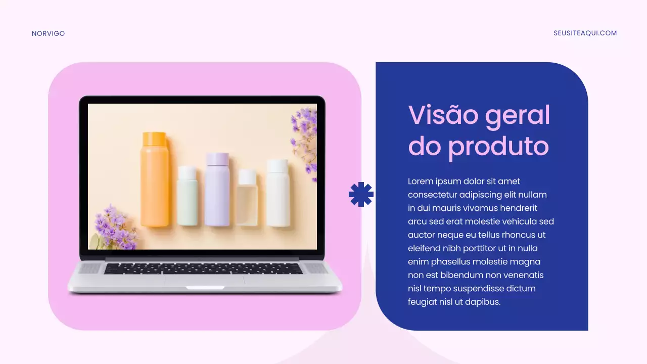 Apresentação do anúncio do produto Blue Modern