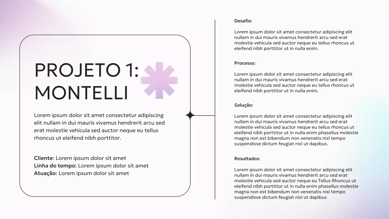 Apresentação do Portfólio UX Moderno em Pastel