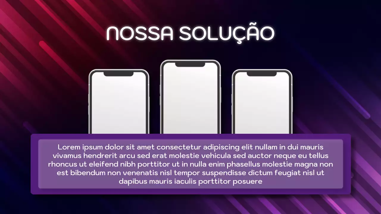 Apresentação de anúncio de smartphone moderno roxo