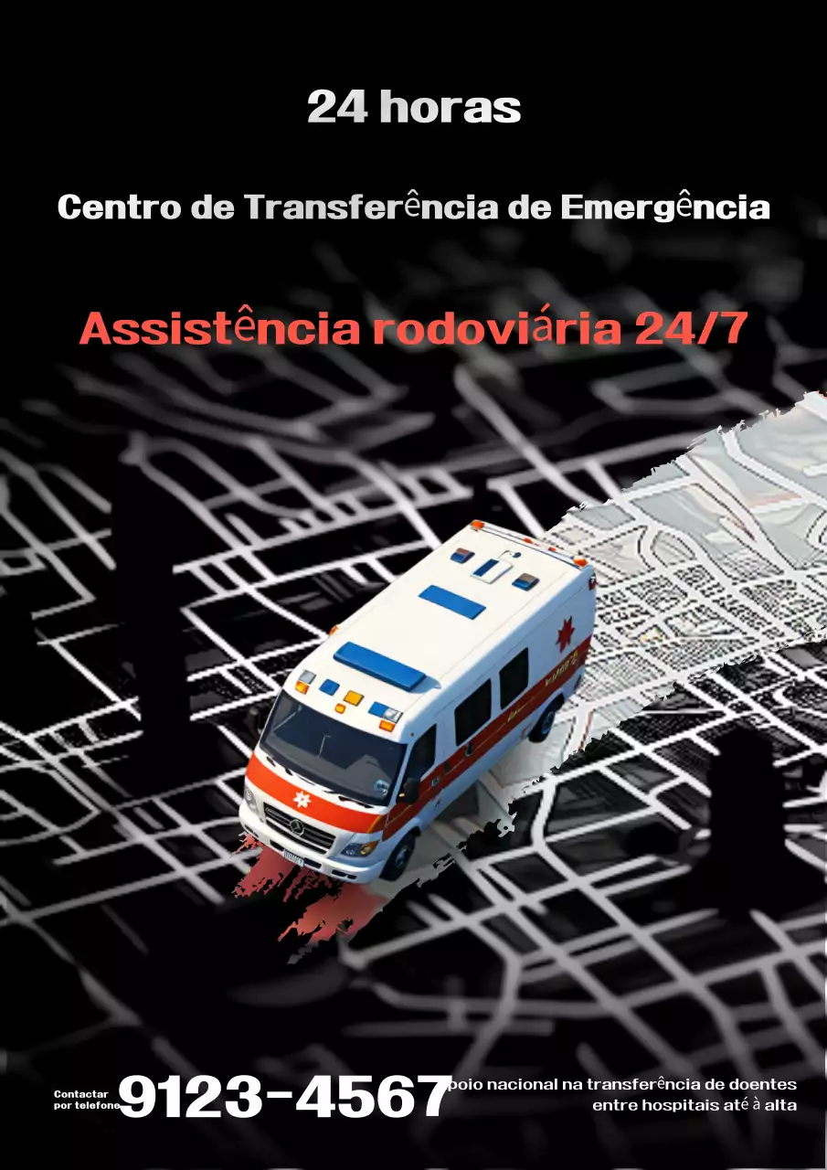 Guia de Transporte de Emergência Moderno Preto