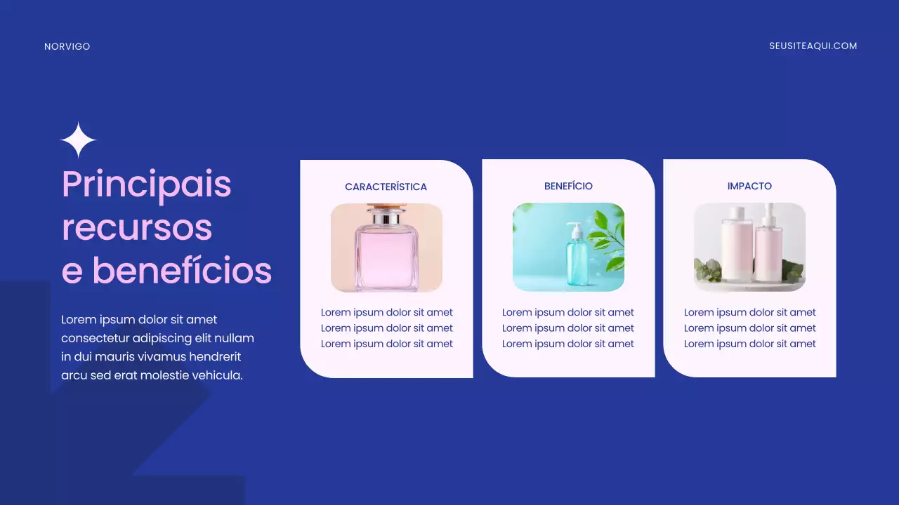 Apresentação do anúncio do produto Blue Modern