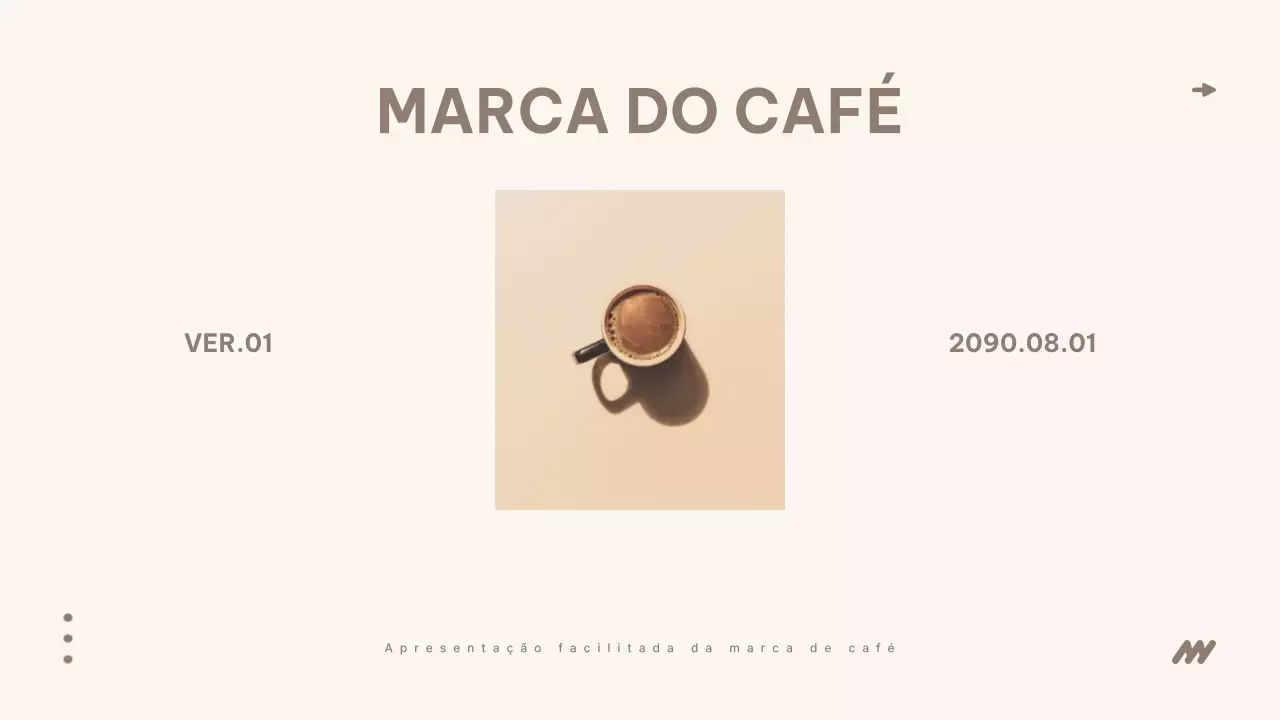 Descrição da marca minimalista bege