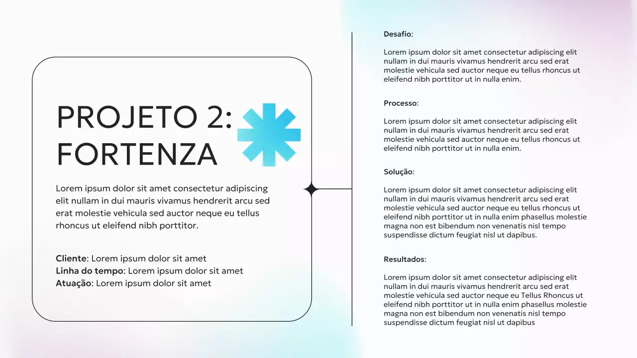 Apresentação do Portfólio UX Moderno em Pastel