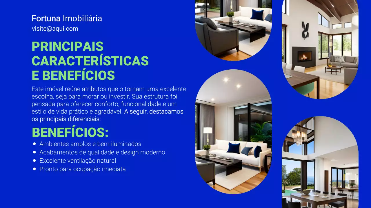 Apresentação de Promoção Imobiliária Blue Modern