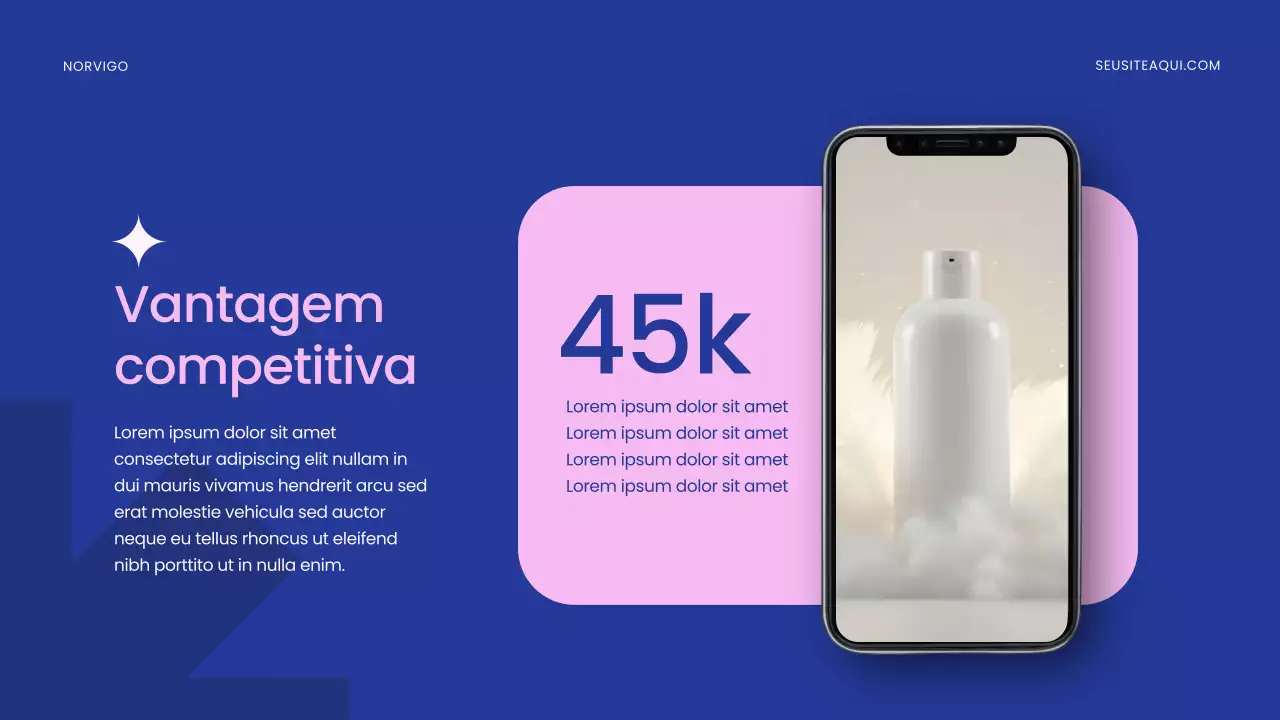 Apresentação do anúncio do produto Blue Modern