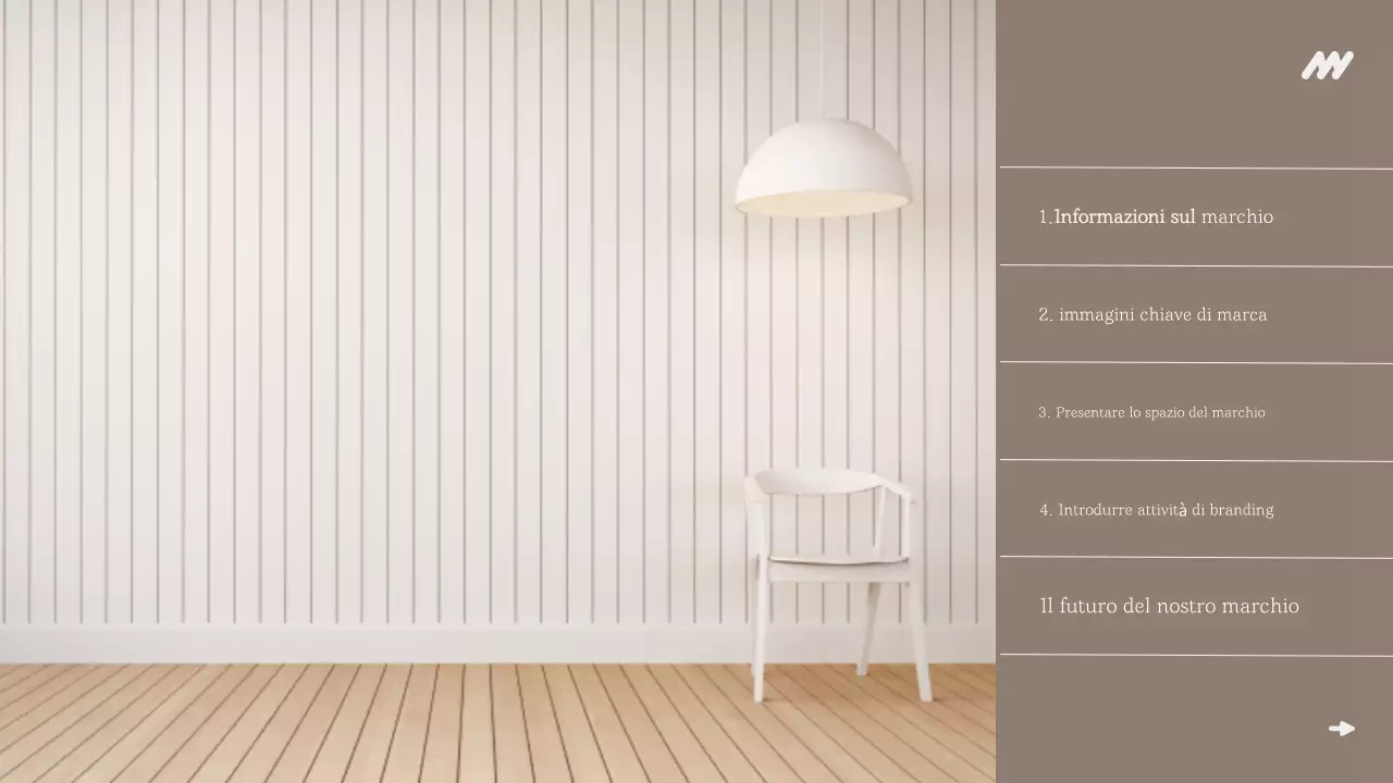 Descrizione del marchio minimale beige