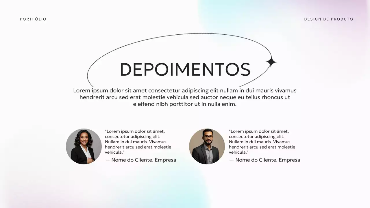 Apresentação do Portfólio UX Moderno em Pastel