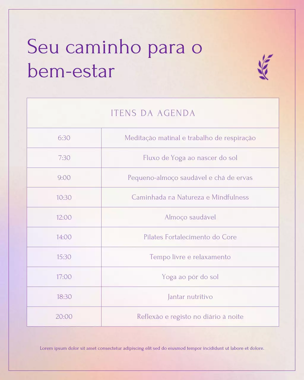 Postagem do Instagram do Nature Retreat