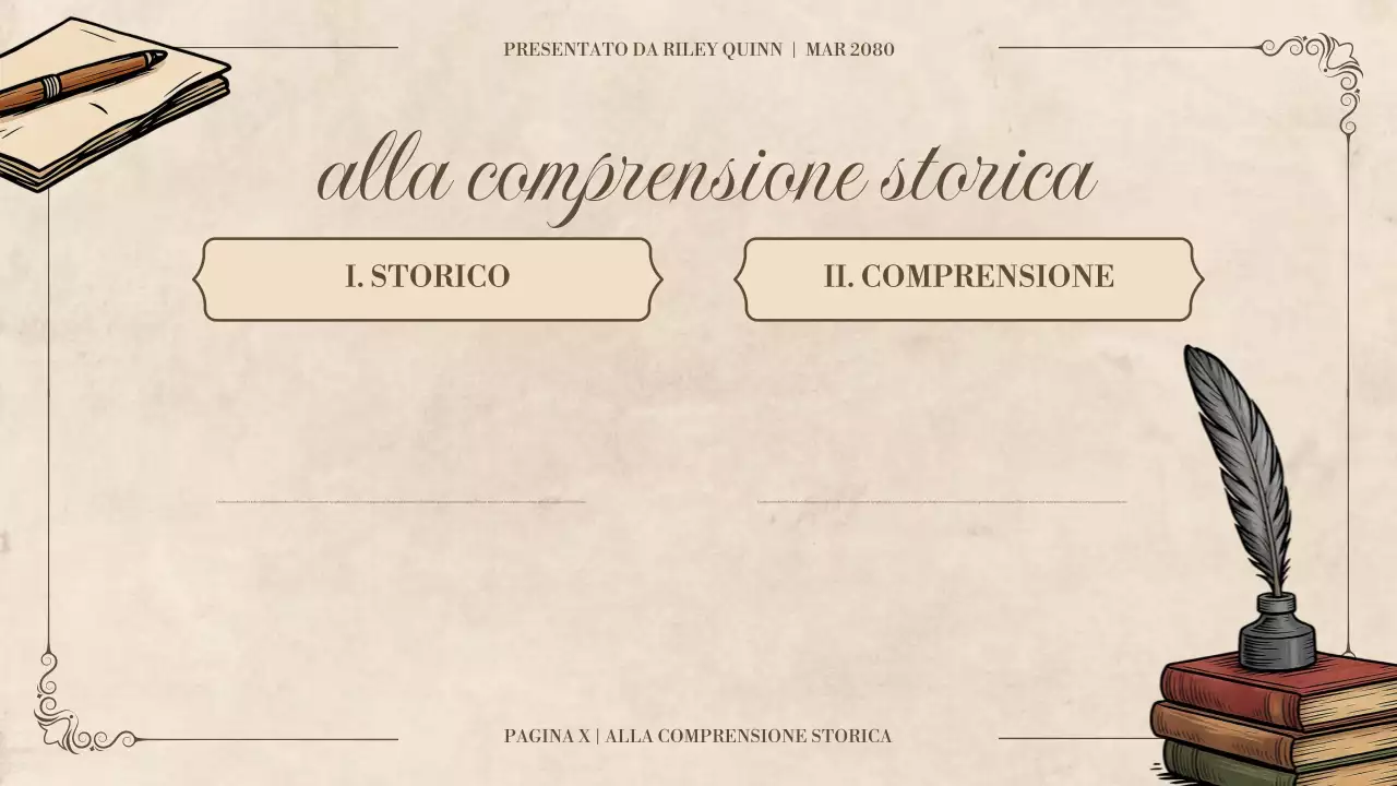 Presentazione sullo studio della letteratura storica classica