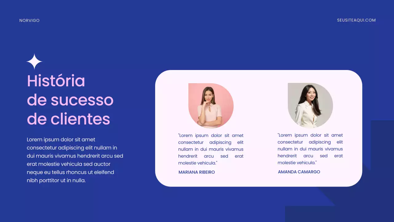 Apresentação do anúncio do produto Blue Modern