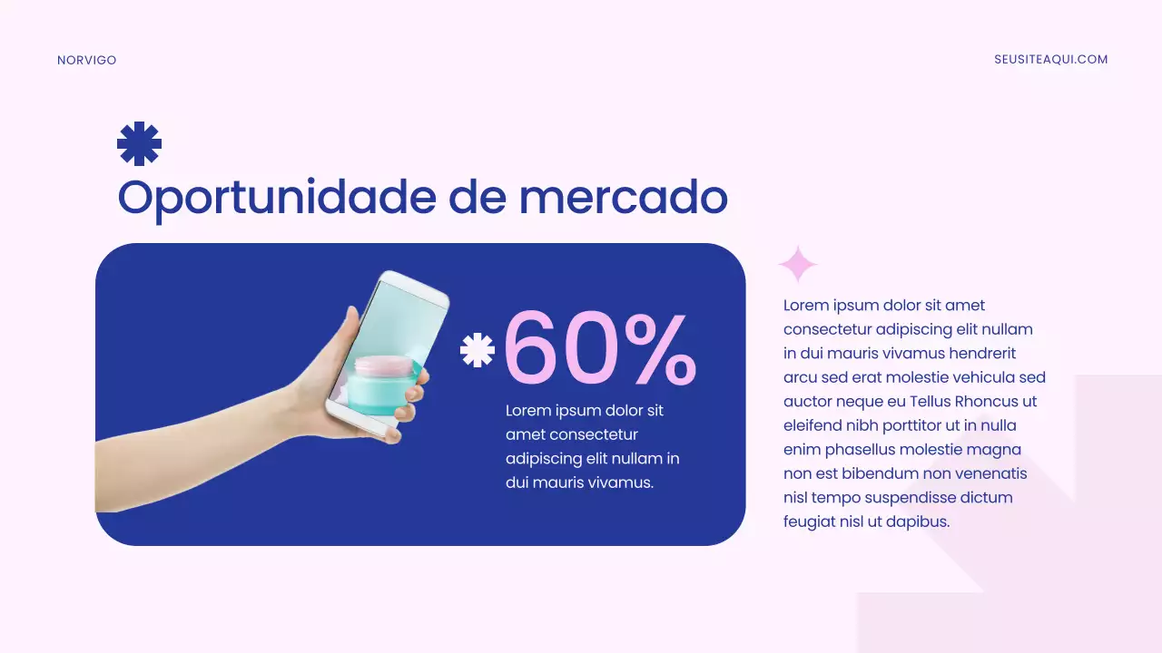 Apresentação do anúncio do produto Blue Modern