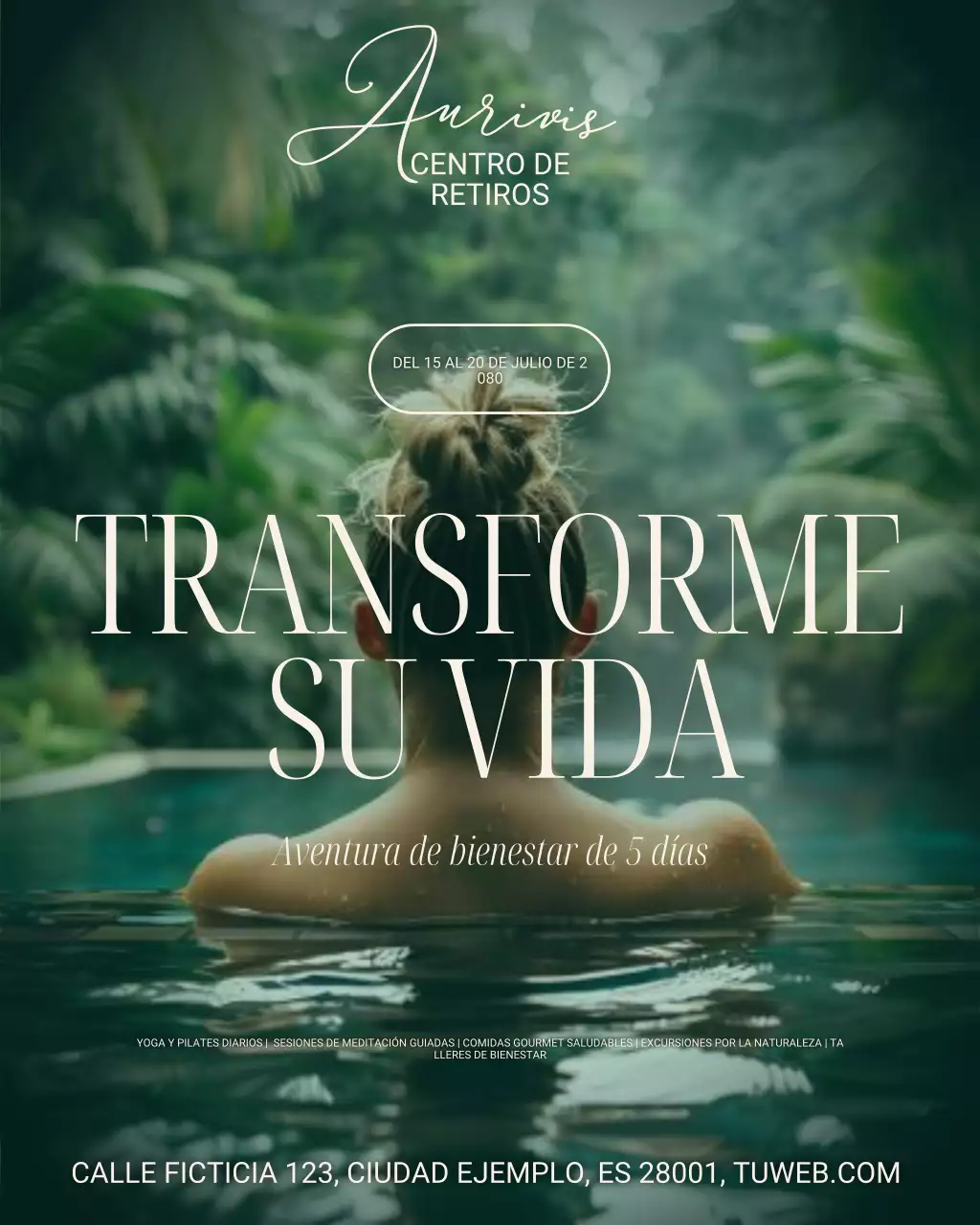 Publicación de Instagram del anuncio del Green Elegant Wellness Retreat