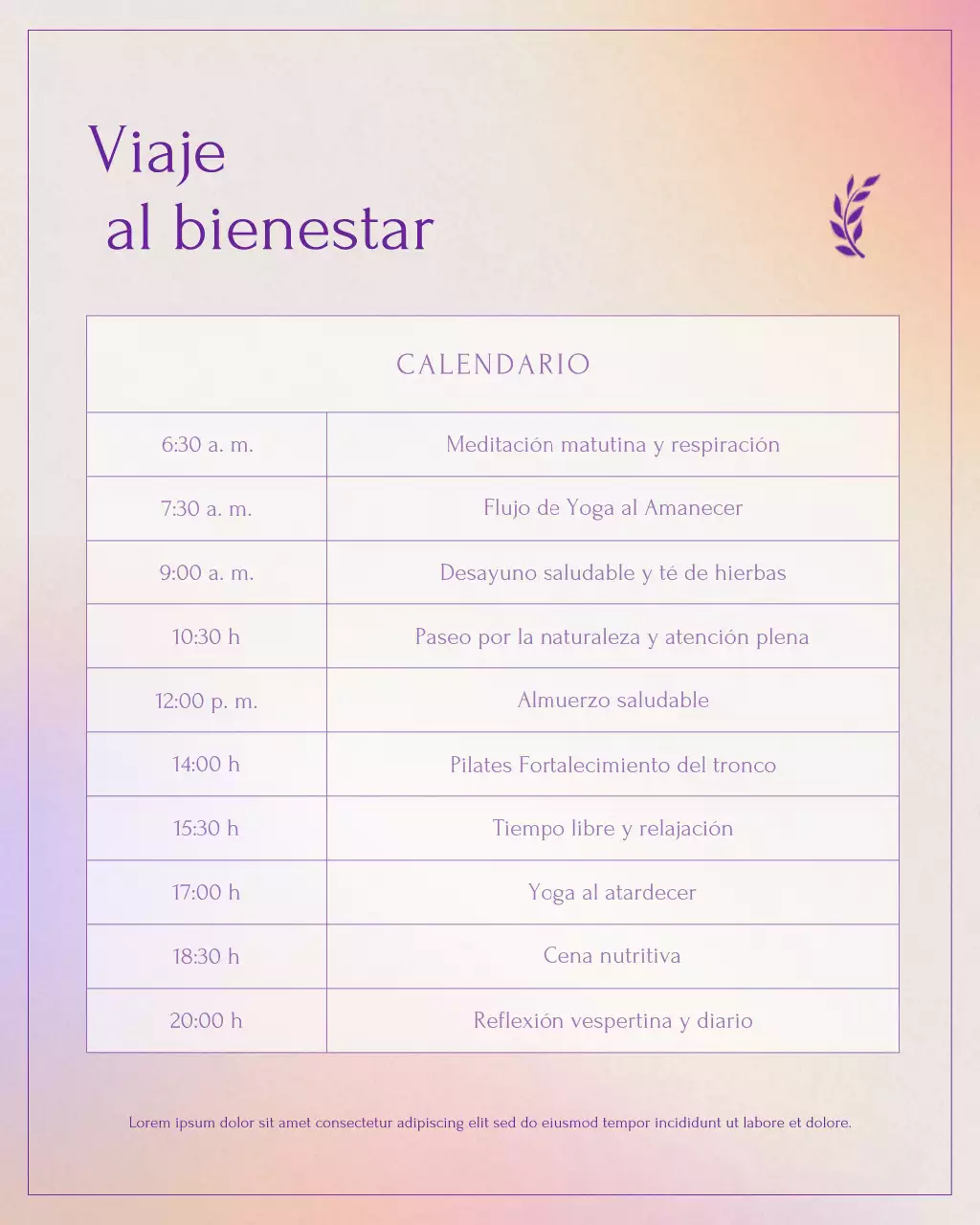 Publicación de Instagram de Nature Retreat