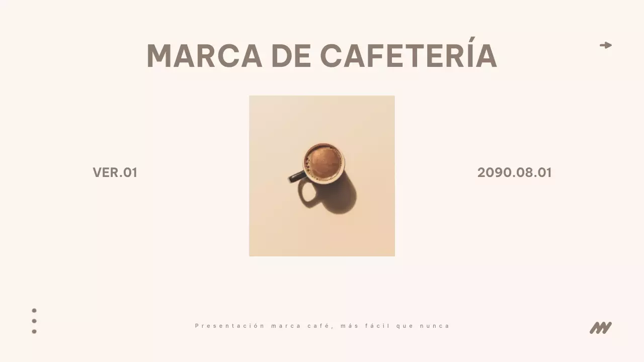 Descripción de marca minimalista en beige