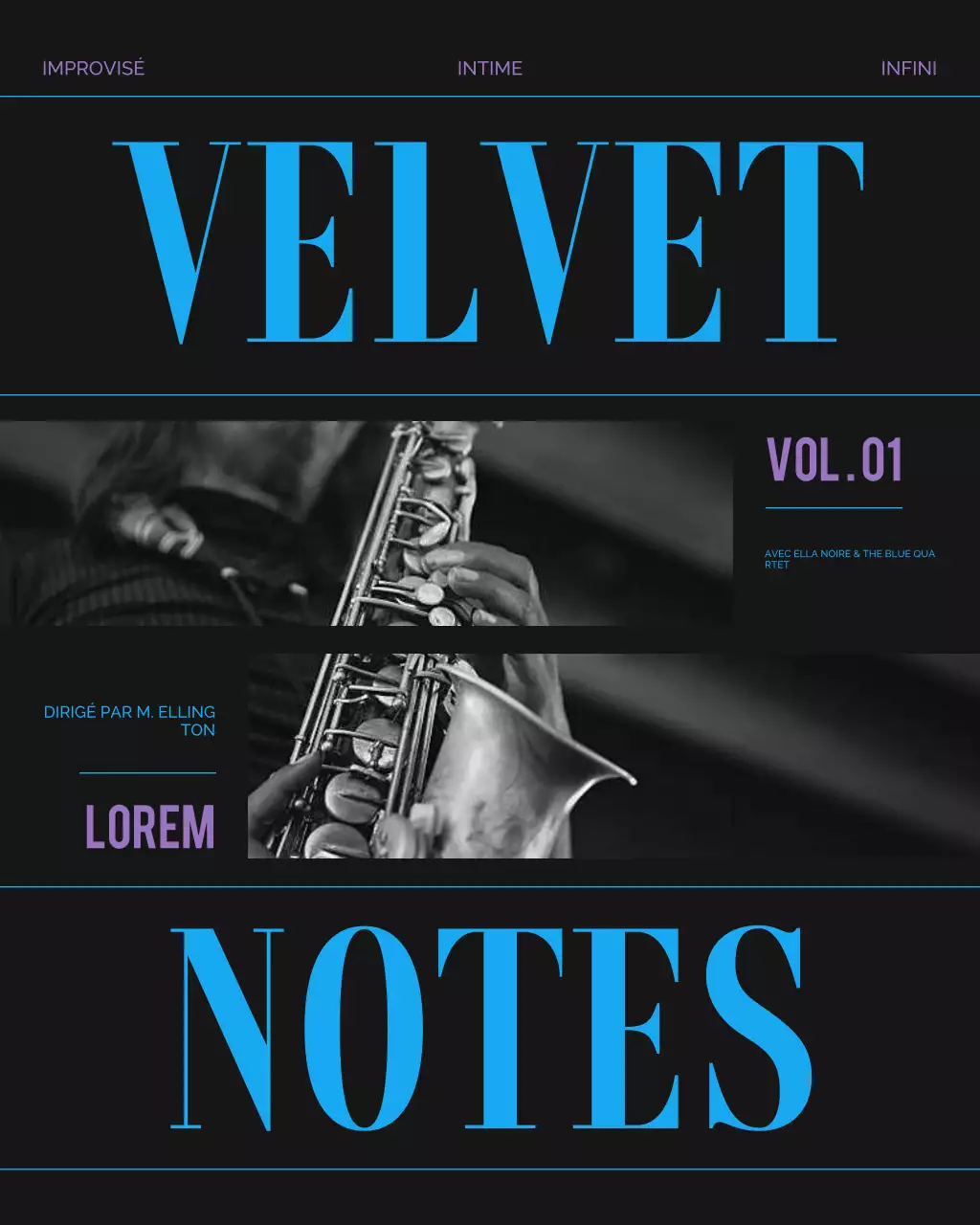 Publication de la couverture de l'album Blue Bold Jazz