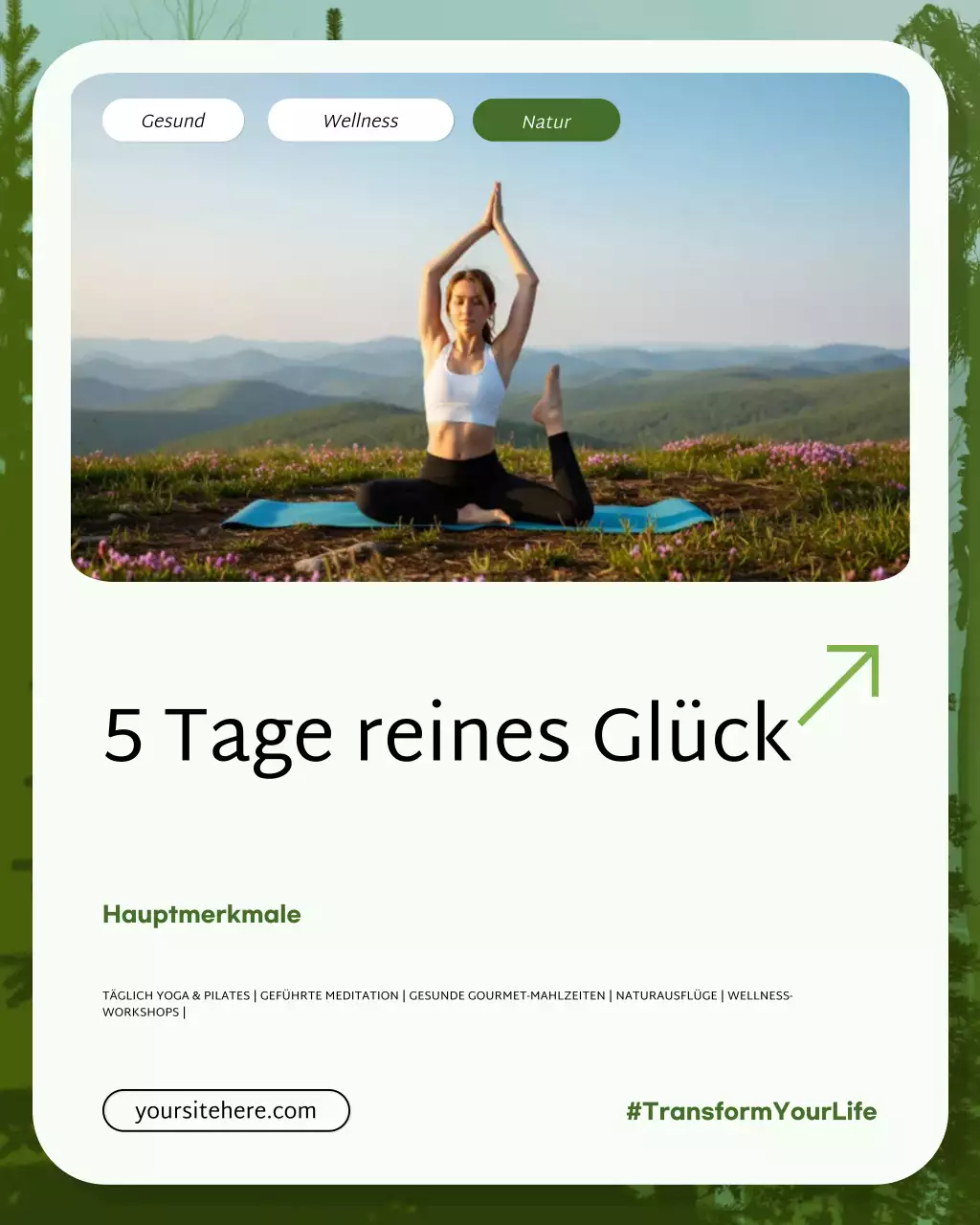 Instagram-Post zur Green Nature Wellness-Werbung