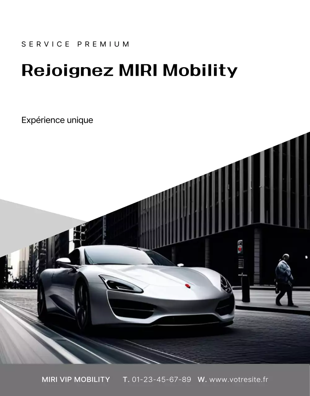 Publicité pour un service de cérémonie de luxe noir