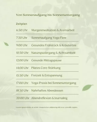 Green Minimal Wellness Planner Soziale Medien