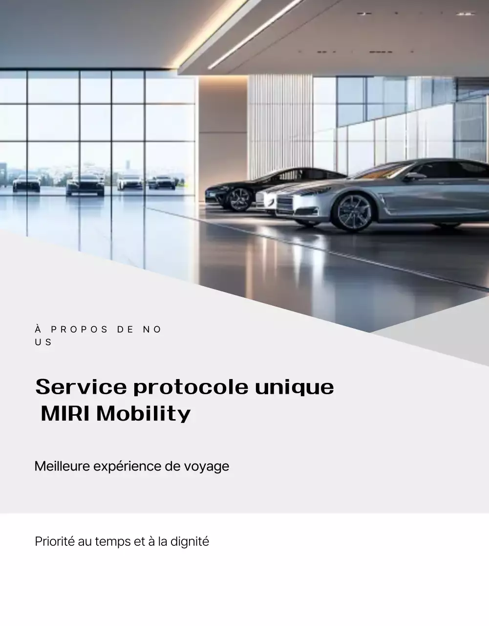 Publicité pour un service de cérémonie de luxe noir