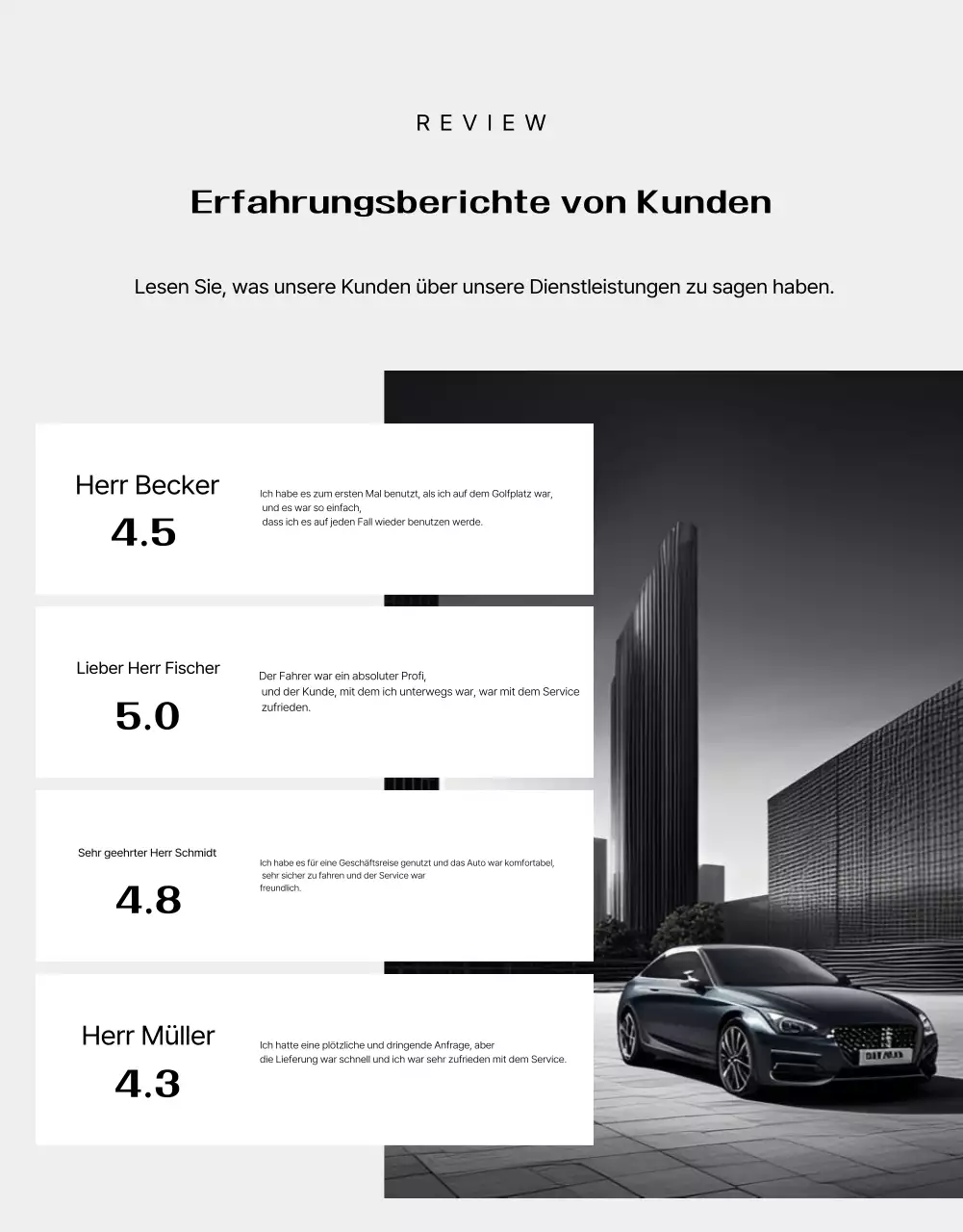 Anzeige für den Zeremonienservice „Black Luxury“