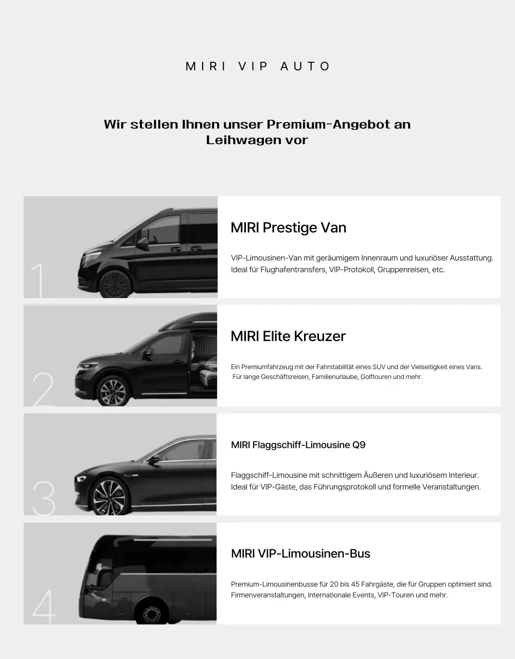 Anzeige für den Zeremonienservice „Black Luxury“