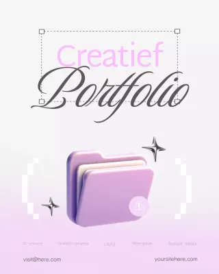 Gedurfde trendy Chrome-portfolio Instagram-post