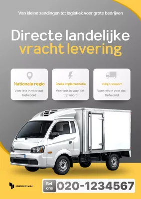 Grijze moderne logistieke auto-reclame