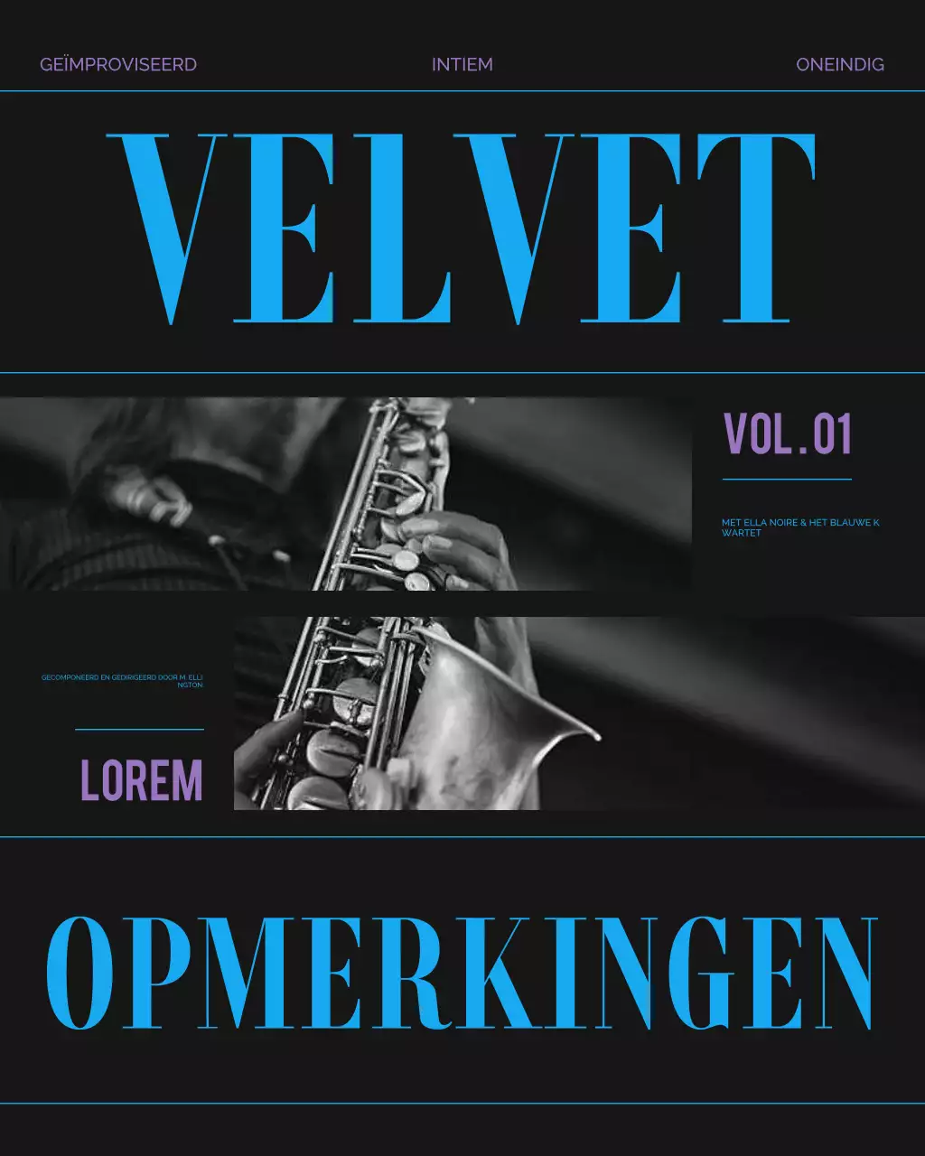 Blue Bold Jazz Album Cover Post