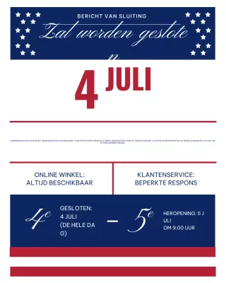 Blauwe traditionele vakantieaankondigingspost