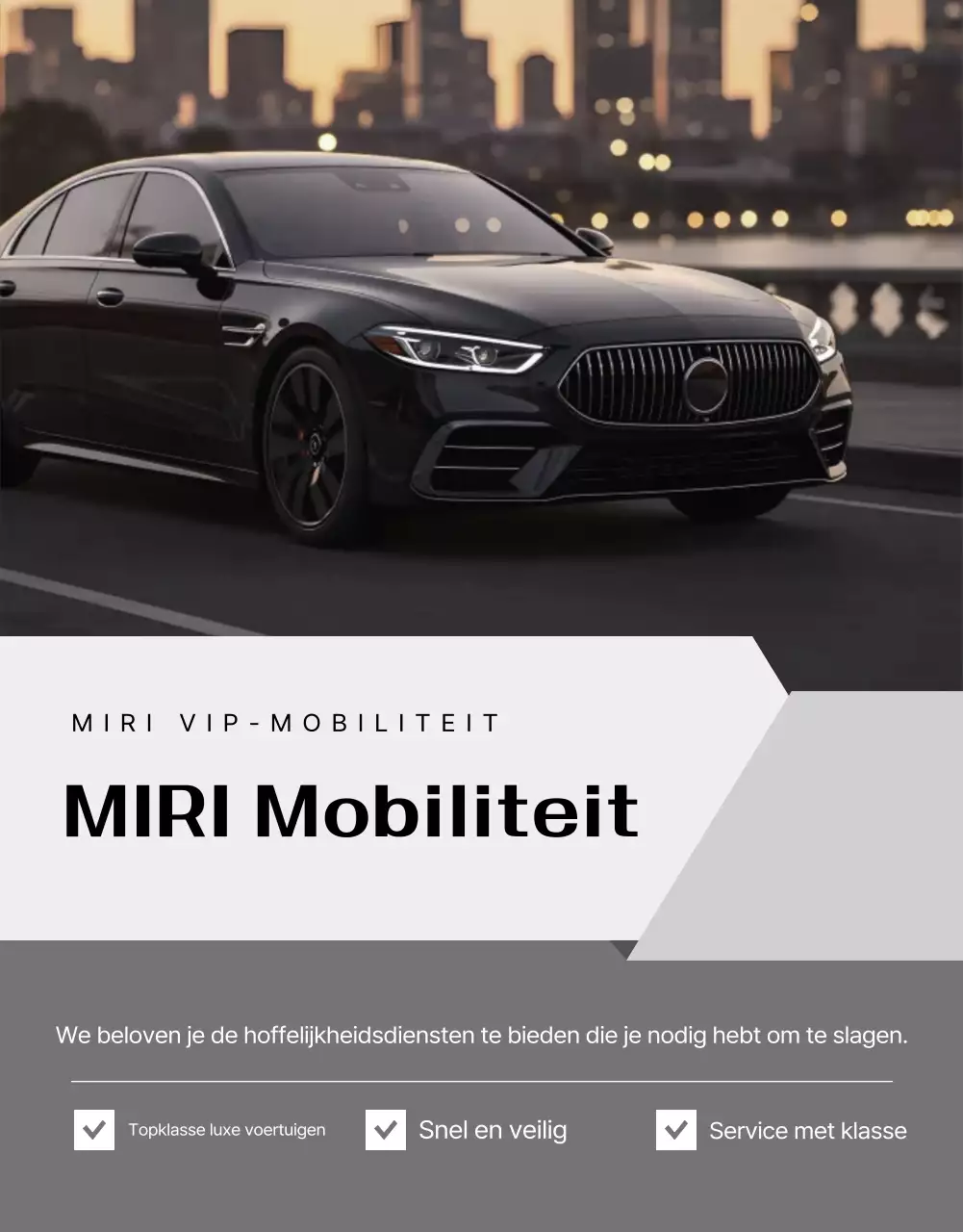 Zwarte luxe ceremoniële dienstadvertentie