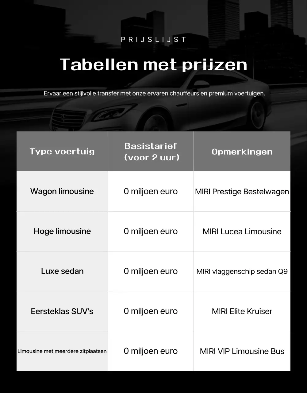 Zwarte luxe ceremoniële dienstadvertentie