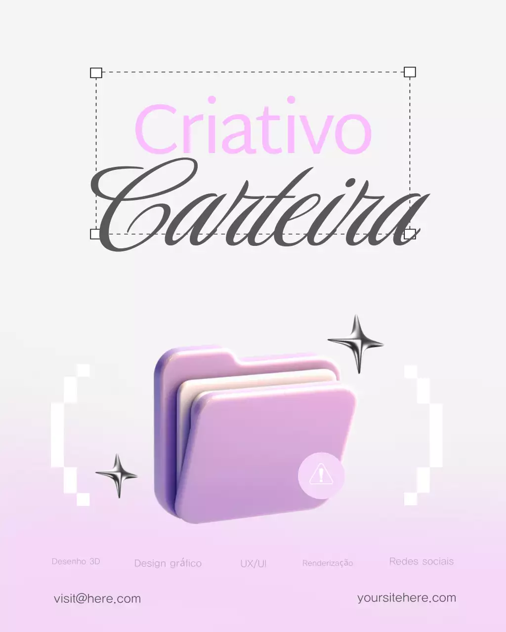 Postagem ousada e moderna do portfólio Chrome no Instagram
