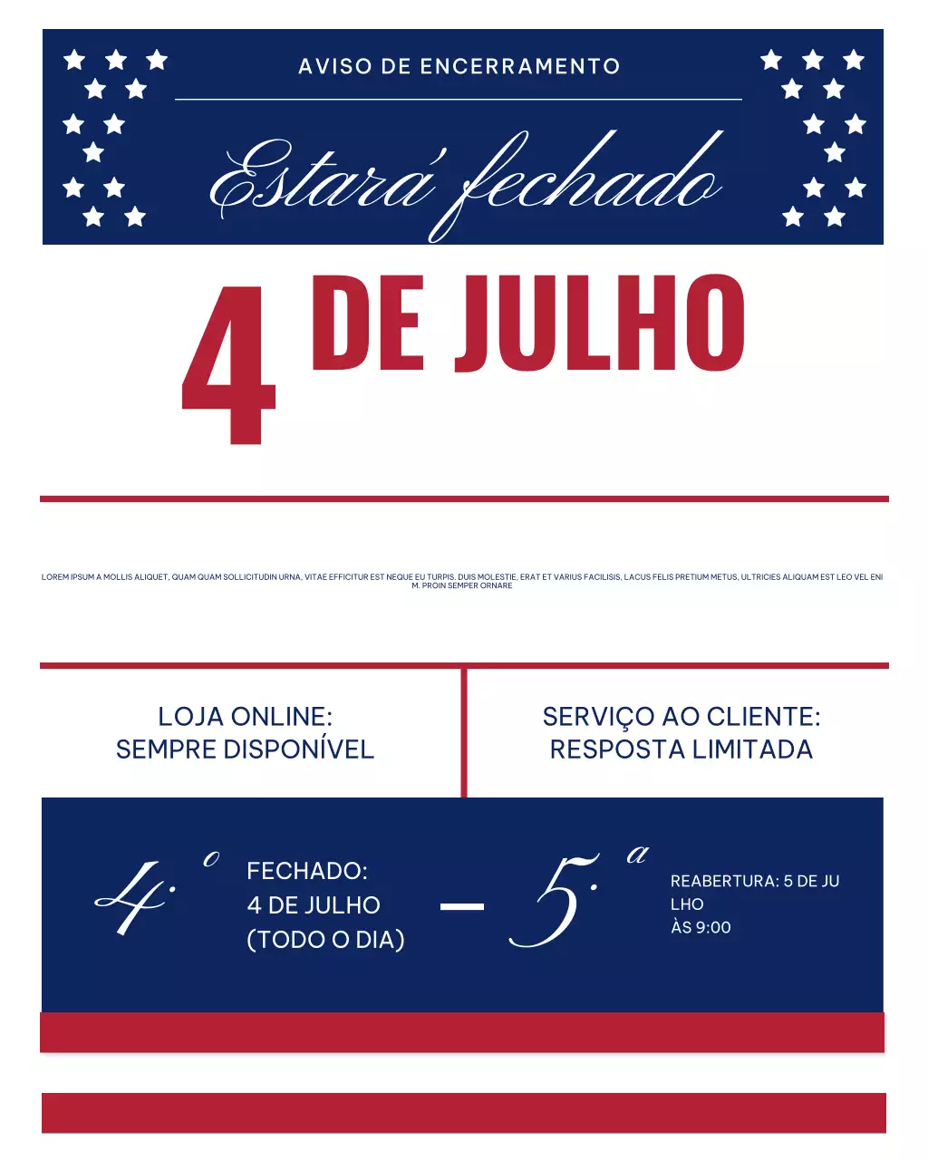 Postagem de anúncio de feriado tradicional azul