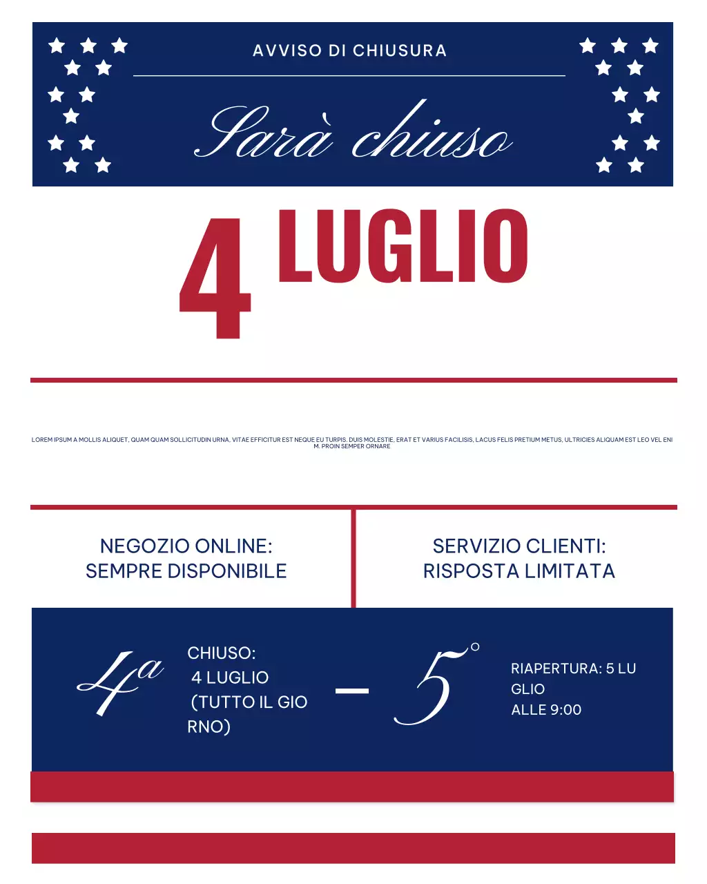 Annuncio di festa tradizionale blu