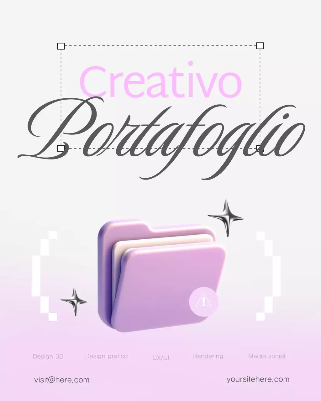 Post Instagram con portfolio cromato audace e alla moda