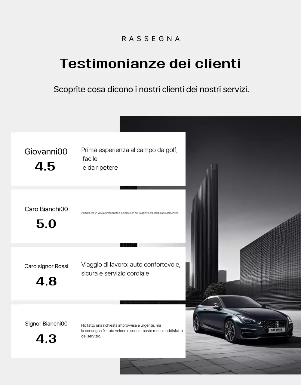 Pubblicità del servizio cerimoniale di lusso nero