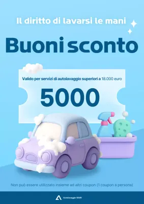 Sconto per il lavaggio auto semplice Sky Blue