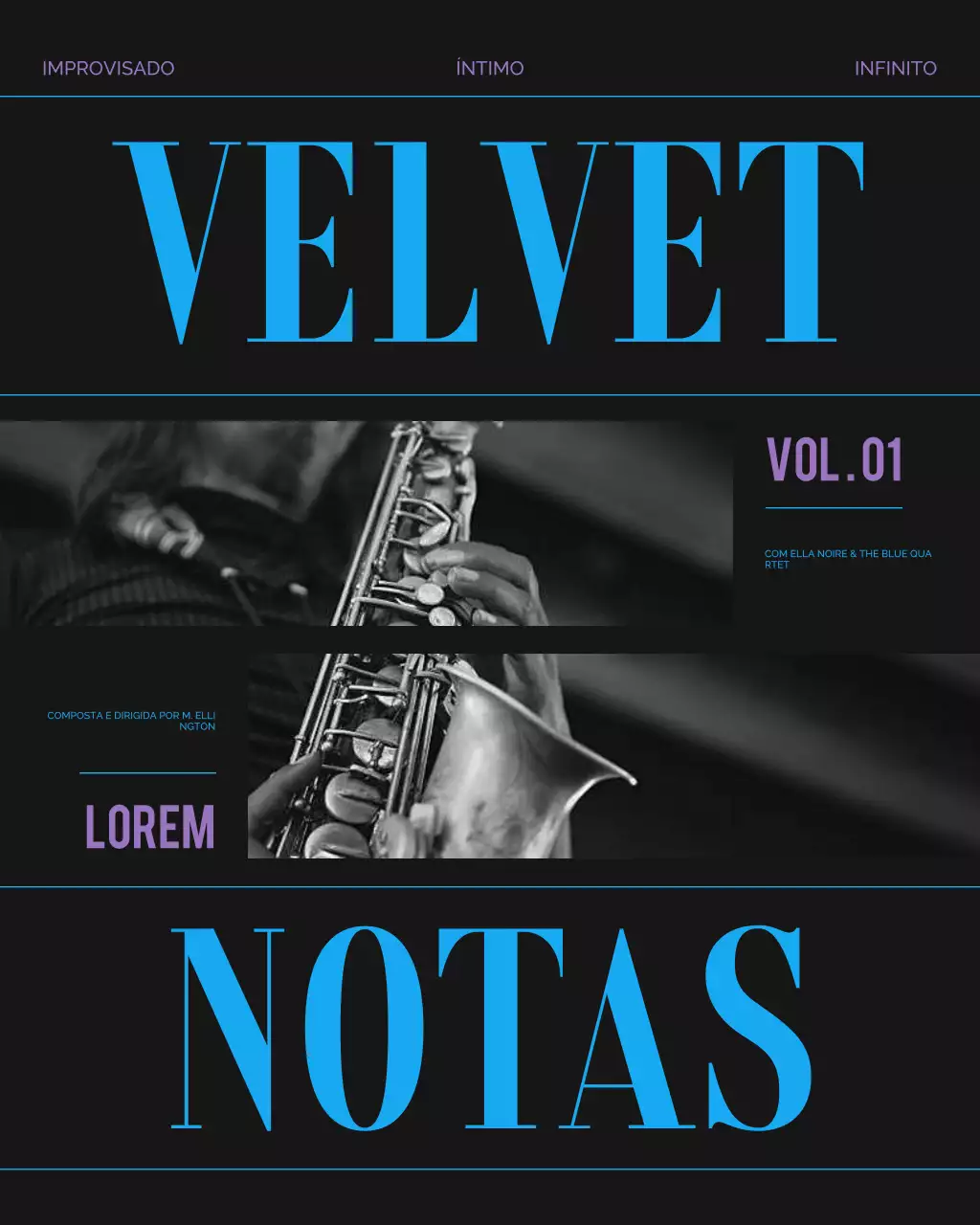 Postagem da capa do álbum Blue Bold Jazz