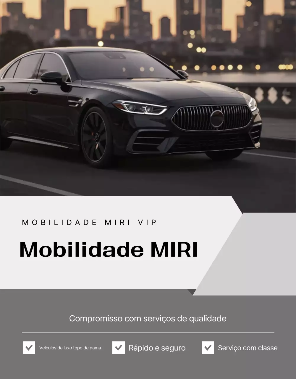 Anúncio de Serviço Cerimonial de Luxo Negro