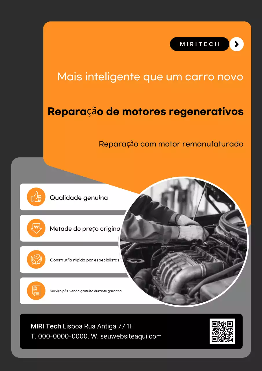 Promoção de substituição de motor remanufaturado Orange Modern