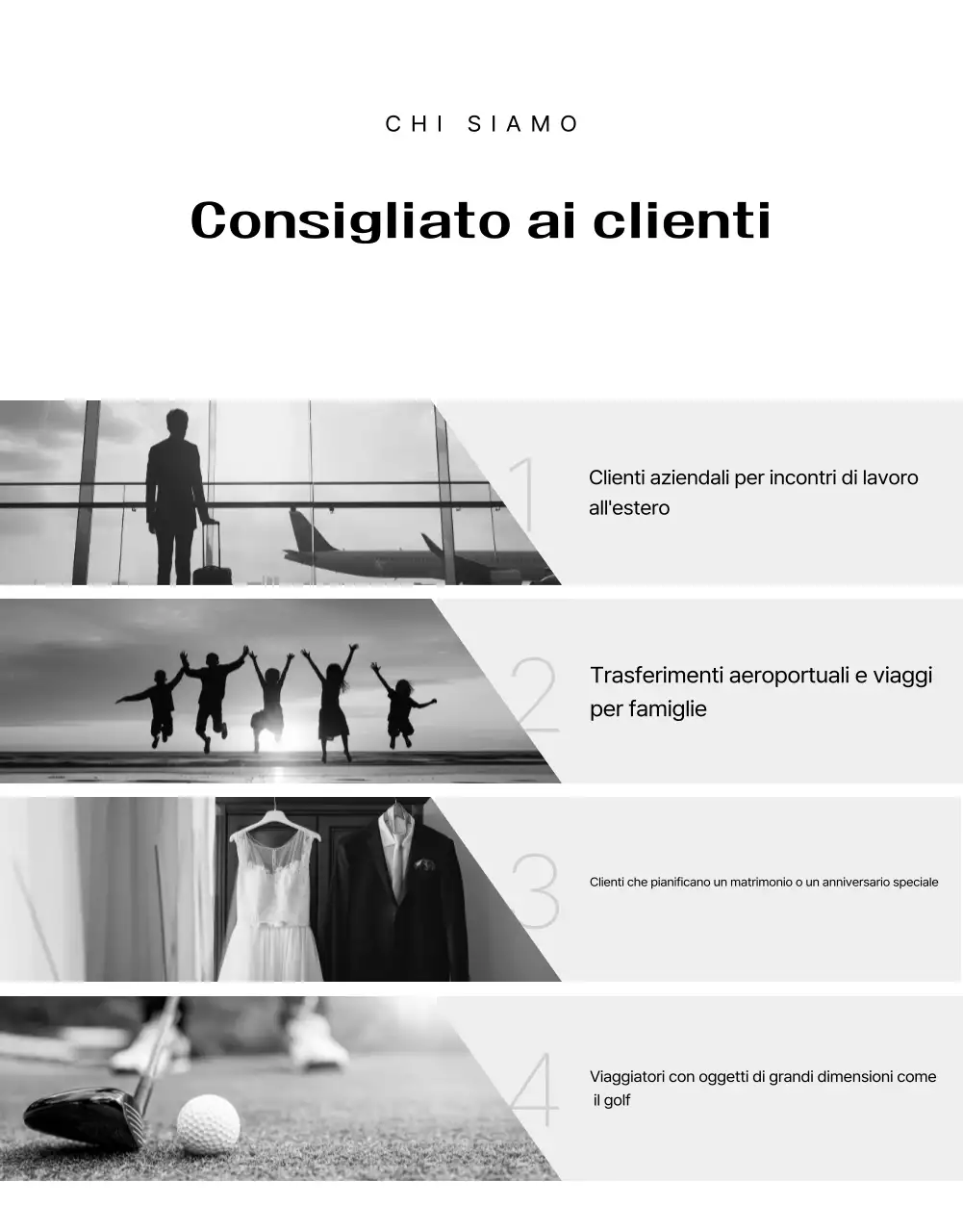 Pubblicità del servizio cerimoniale di lusso nero