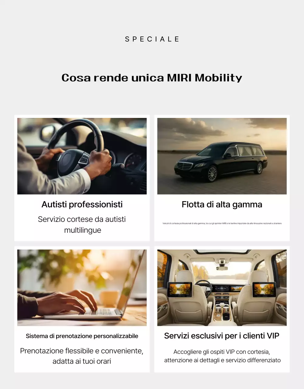 Pubblicità del servizio cerimoniale di lusso nero