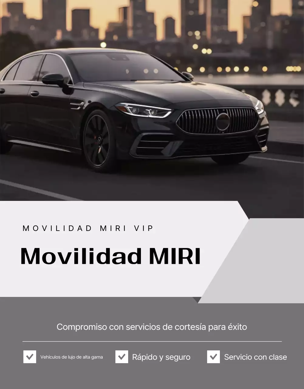 Anuncio de servicio ceremonial de lujo negro