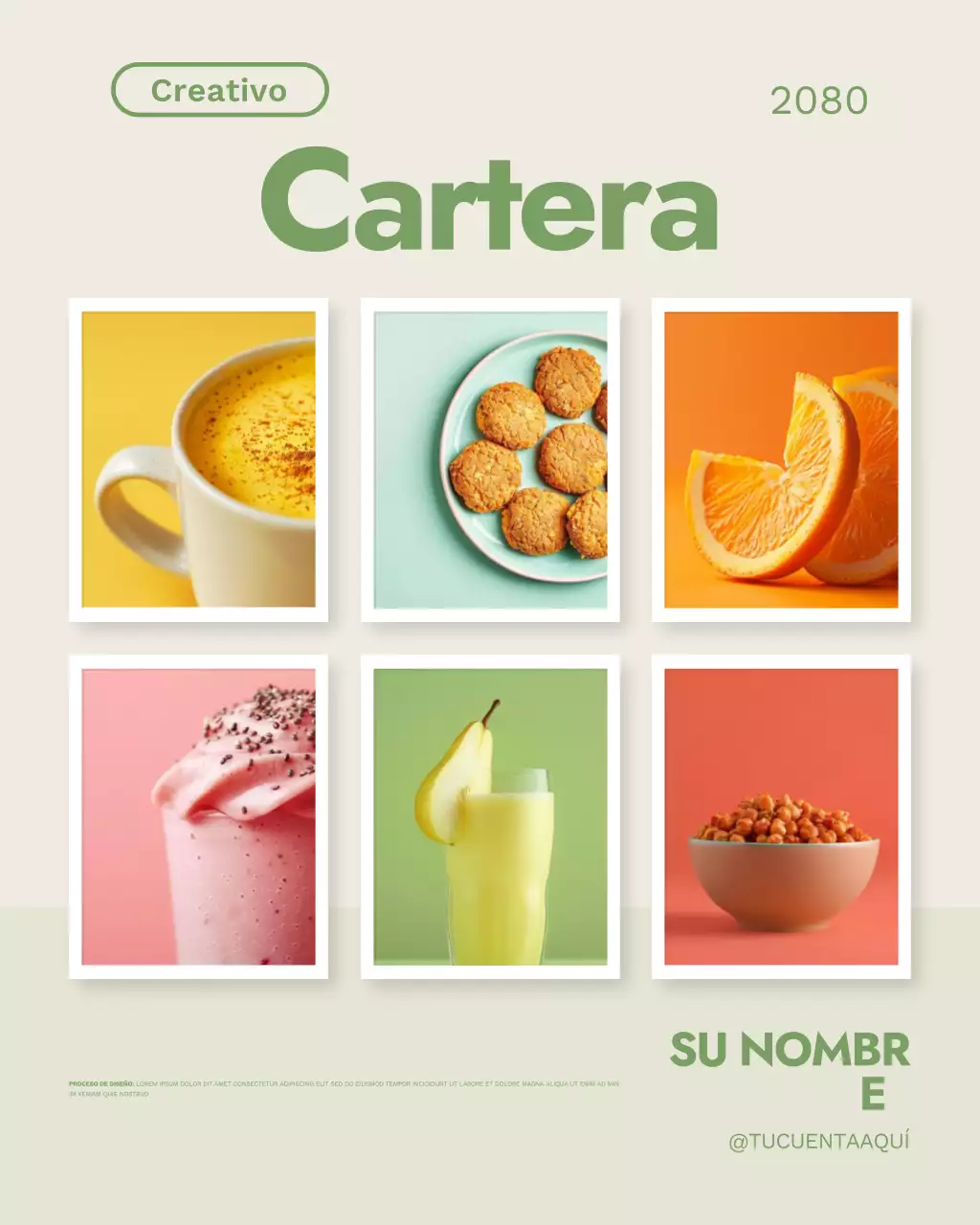 Publicación de Instagram de los aspectos más destacados del portafolio creativo de Sage Green: diseño y fotografía