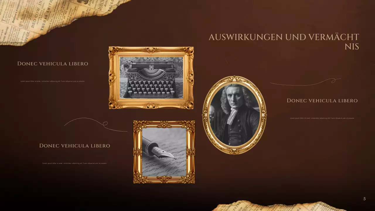 brauner Vintage-Literaturkurs