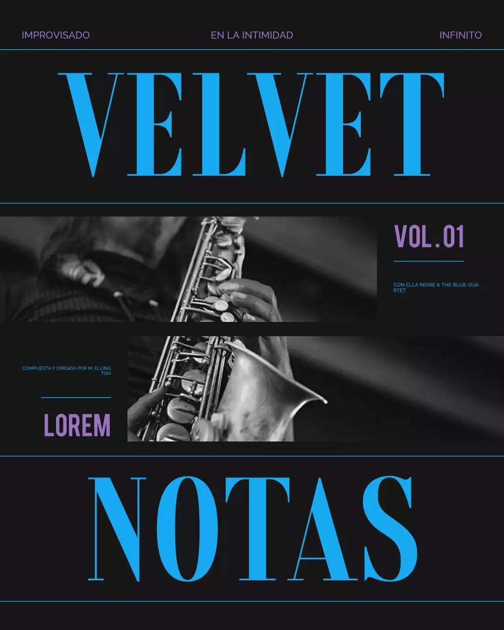 Publicación de la portada del álbum Blue Bold Jazz