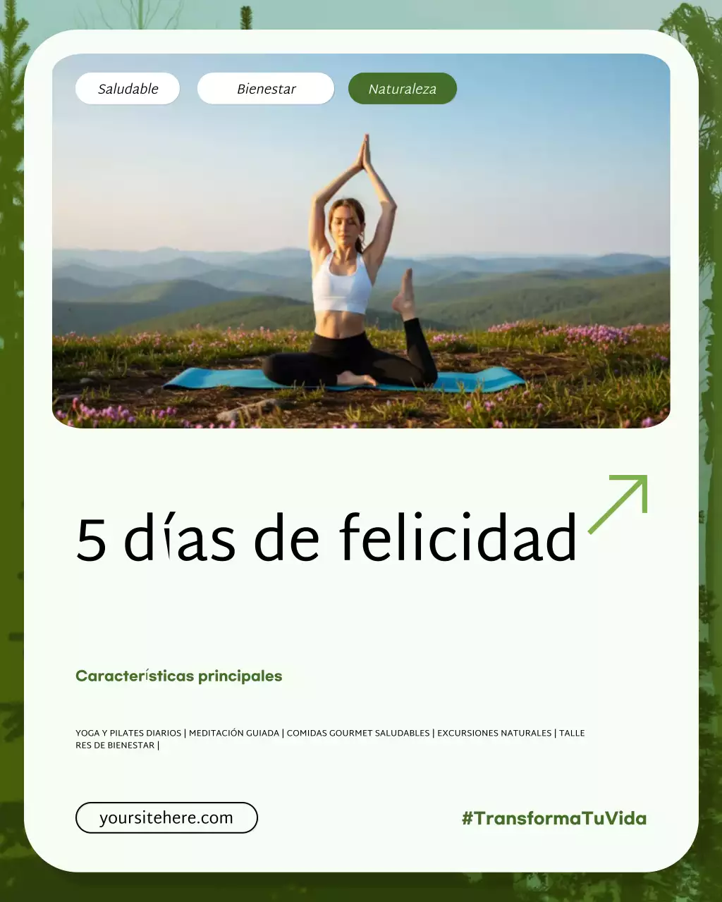 Publicación de Instagram de la promoción Green Nature Wellness