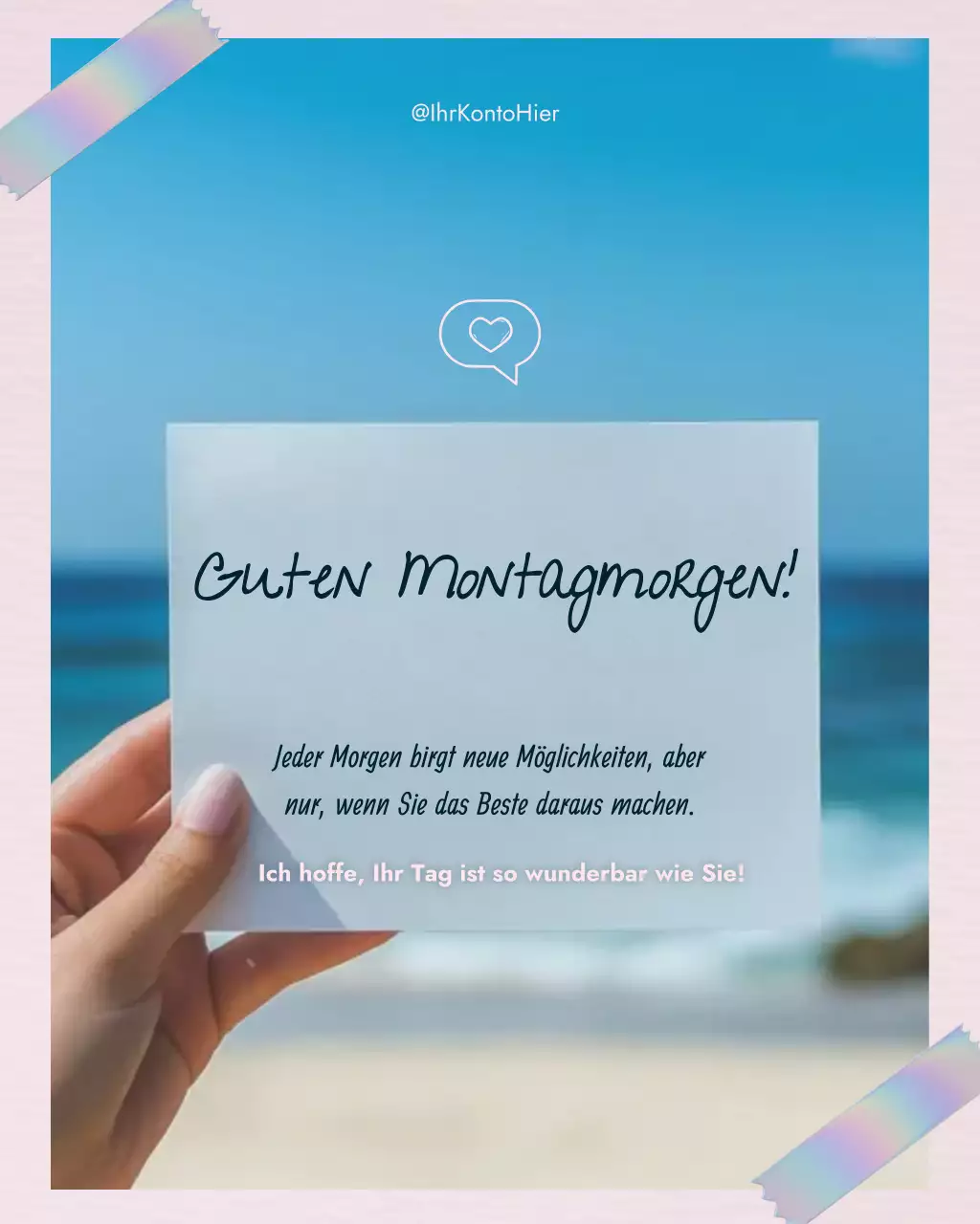 blaue moderne Grußkarte