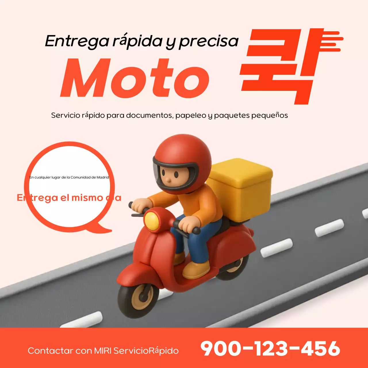 Promoción del servicio de entrega sencilla de Orange